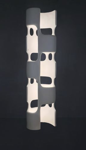 Lampe sur pied - STELE - JOËL BARTZ - en métal / en marbre / contemporaine