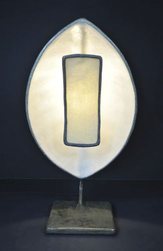 Lampe sur pied - SEPTEMBRE - JOËL BARTZ - en métal / en pierre / contemporaine