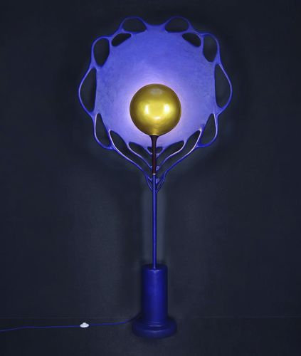 Lampe sur pied - BLEU ROCOCO - JOËL BARTZ - en terre cuite / contemporaine / d'intérieur