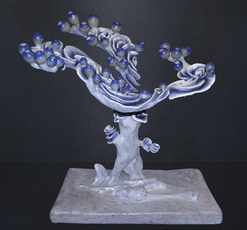 Lampe sur pied - CORAUX - JOËL BARTZ - en terre cuite / contemporaine / sans fil