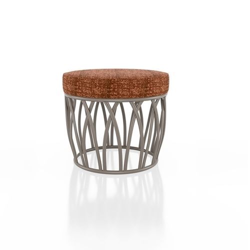 Pouf design - KORU R - Yaaz - aluminium / en Sunbrella® / rond