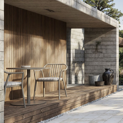 Chaise de salle à manger contemporaine - MONTE - Yaaz - d'intérieur / d'extérieur / en aluminium