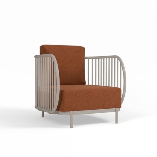 Fauteuil contemporain - OVA - Yaaz - en tissu / bleu / vert