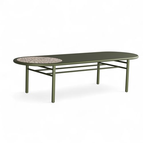 Table à manger design - BARLA - Yaaz - en aluminium / avec piètement en aluminium / résidentielle