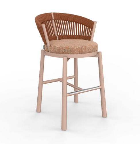 Tabouret design - TURTLE - Yaaz - en Sunbrella® / avec piètement en aluminium / pour restaurant
