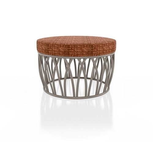 Pouf design - KORU R - Yaaz - aluminium / en Sunbrella® / rond
