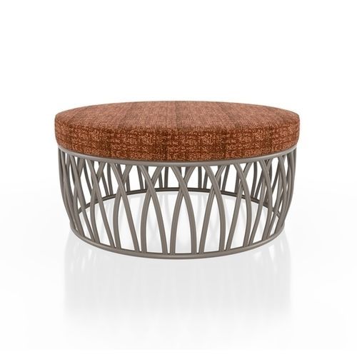 Pouf design - KORU R - Yaaz - aluminium / en Sunbrella® / rond