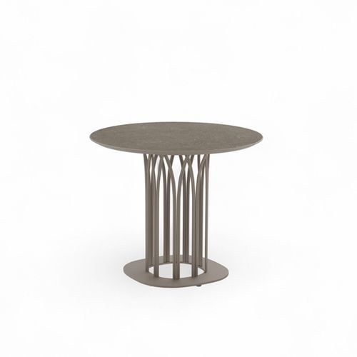 Table d'appoint design - KORU R - Yaaz - aluminium / avec piètement en aluminium / ronde