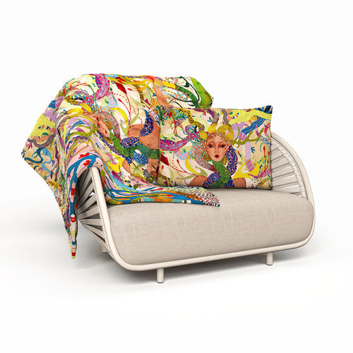 Coussin pour fauteuil - SWEET RAINBOW - Yaaz - d'extérieur / rectangulaire / uni