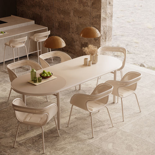Chaise design - BARLA - Yaaz - d'extérieur / en Sunbrella® / avec piètement en aluminium