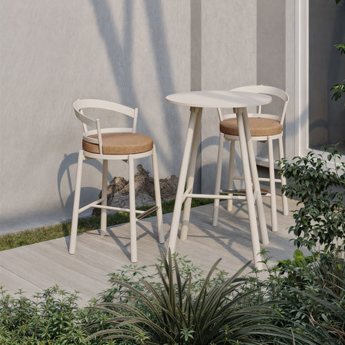 Table mange-debout contemporaine - TURTLE - Yaaz - en aluminium / avec piètement en aluminium / ronde