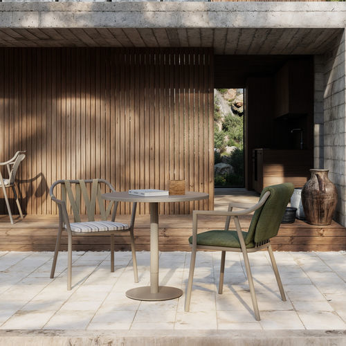 Chaise de salle à manger contemporaine - MONTE - Yaaz - d'intérieur / d'extérieur / en aluminium