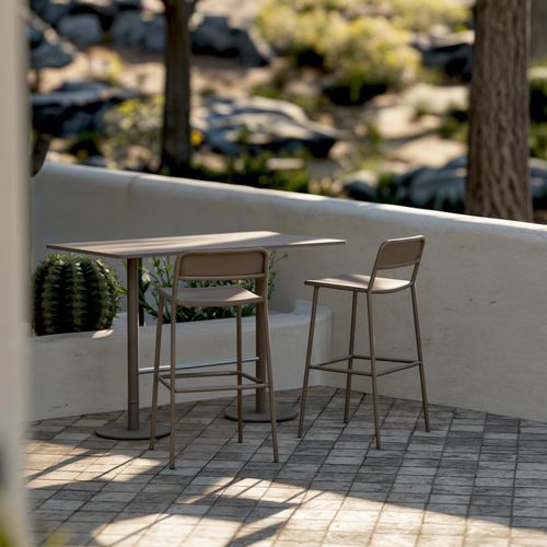 Table bistrot contemporaine - ANKA - Yaaz - en aluminium / avec piètement en aluminium / rectangulaire