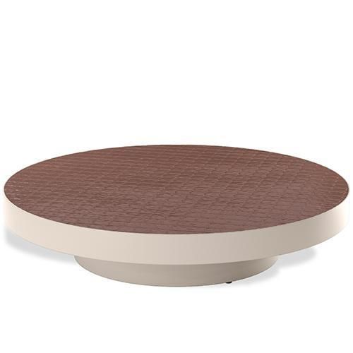 Table basse design - HISS - Yaaz - en aluminium / en porcelaine / avec piètement en aluminium