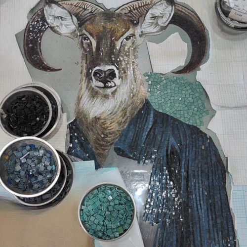 Mosaïque artistique - TESSERE - en verre / d'intérieur / murale
