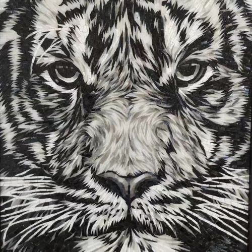 Mosaïque artistique - TESSERE - en verre / d'intérieur / murale