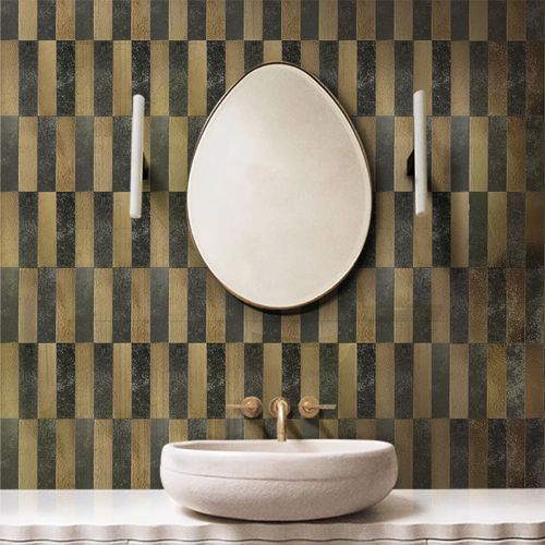 Mosaïque en pierre naturelle - TESSERE - de lave émaillée / d'intérieur / d'extérieur