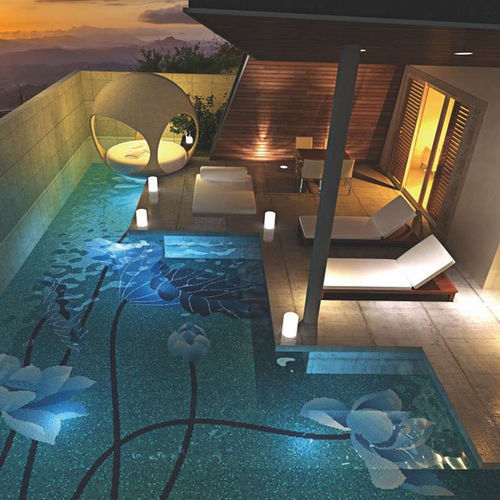 Mosaïque en verre - FLOWERS - TESSERE - d'intérieur / d'extérieur / de piscine