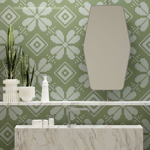 Mosaïque en marbre - TESSERE - de lave / en pierre naturelle / en verre recyclé