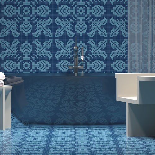 Mosaïque en marbre - LYS AZZURRO - TESSERE - de lave / en pierre naturelle / en verre recyclé