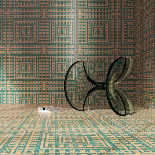 Mosaïque en marbre - MAYAN CANTELOUPE  - TESSERE - de lave / en pierre naturelle / en verre recyclé