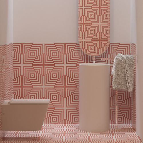 Mosaïque en marbre - OPTIC CORAL  - TESSERE - de lave / en pierre naturelle / en verre recyclé