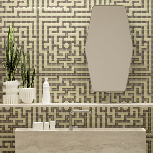 Mosaïque en marbre - PUZZLE STRAW - TESSERE - de lave / en pierre naturelle / en verre recyclé