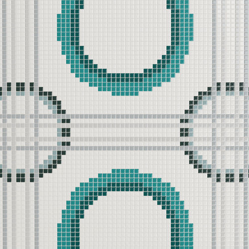 Mosaïque en marbre - RINGS ACQUA - TESSERE - de lave / en pierre naturelle / en verre recyclé