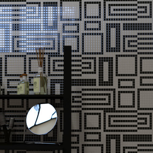 Mosaïque de lave - SWITCH BIANCO NERO - TESSERE - en pierre naturelle / en verre recyclé / brillante