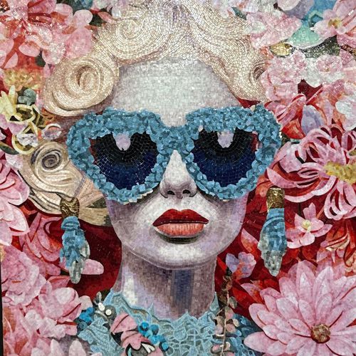 Mosaïque artistique - TESSERE - en verre / brillante / mate