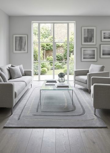 Tapis contemporain - STRATA - Softicated - capitonné / en tencel® / en laine