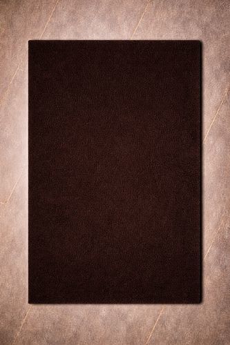 Tapis contemporain - DARK BRAUN - Softicated - uni / capitonné / en laine