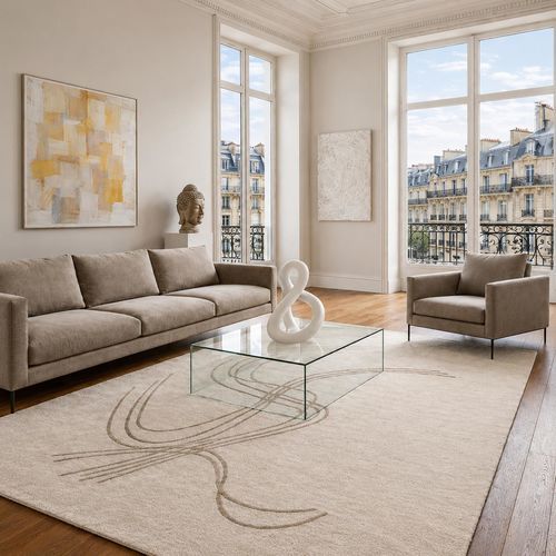 Tapis contemporain - ASPIRE - Softicated - à motif / capitonné / en laine