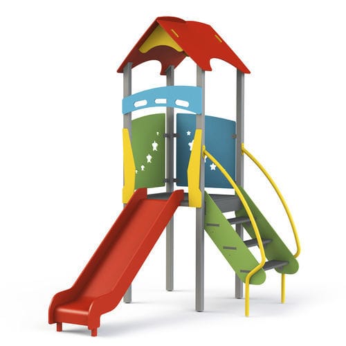 Structure de jeu pour aire de jeux - GP11  - GOTINSHTAIN EOOD - en HDPE / avec abri / interactive