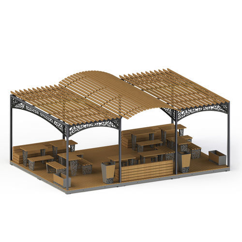 Parklet avec jardinière intégrée - PL02  - GOTINSHTAIN EOOD - modulable / écologique