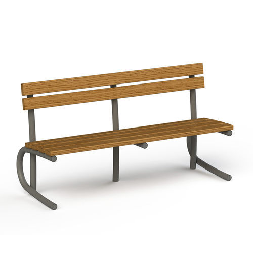 Banc public contemporain - GB02  - GOTINSHTAIN EOOD - en bois / en métal / avec dossier