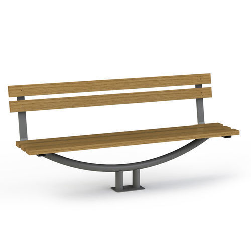 Banc public contemporain - GB03  - GOTINSHTAIN EOOD - en bois / en métal / avec dossier
