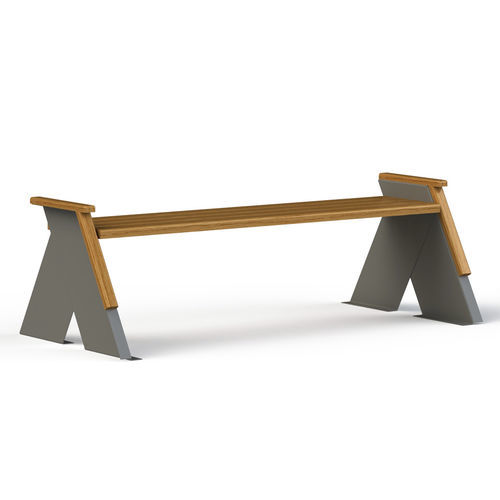 Banc public contemporain - GB14 - GOTINSHTAIN EOOD - en bois / en métal / sans dossier