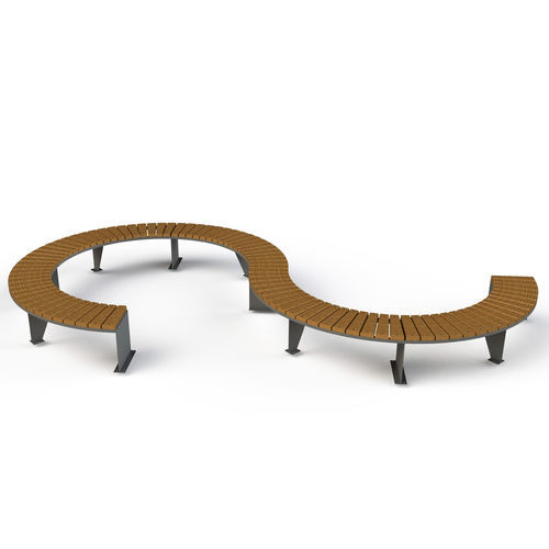 Banc public contemporain - GB12  - GOTINSHTAIN EOOD - en bois / en métal / sans dossier