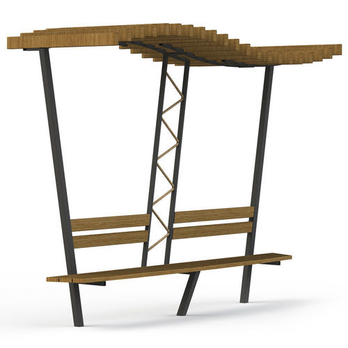 Pergola autoportée - P02 - GOTINSHTAIN EOOD - en bois / en métal / couverture en bois