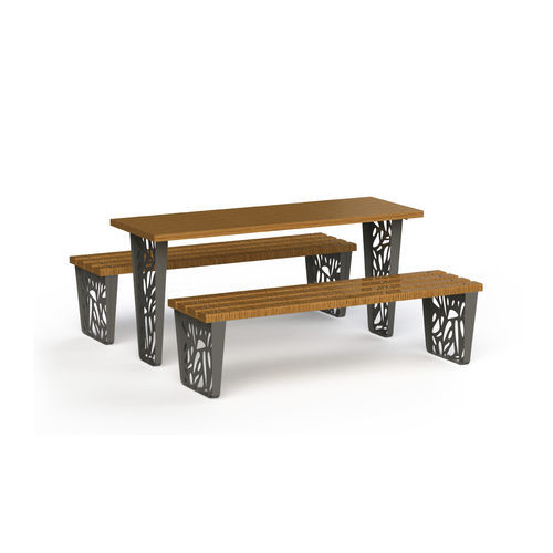 Banc public contemporain - GB11  - GOTINSHTAIN EOOD - en bois / en métal / sans dossier