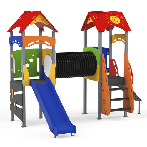 Structure de jeu pour aire de jeux - GP01 - GOTINSHTAIN EOOD - en HDPE / en métal peint / modulaire