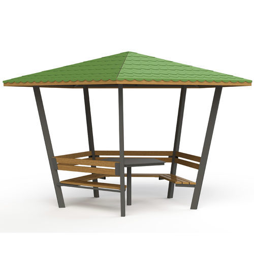 Gazebo en bois - GAB01  - GOTINSHTAIN EOOD - en polyéthylène haute densité PEHD / structure en métal / pour aire de jeux