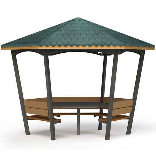 Gazebo en bois - GAB02 - GOTINSHTAIN EOOD - en polyéthylène haute densité PEHD / structure en métal / pour aire de jeux