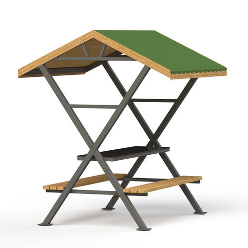 Gazebo en bois - GAB14  - GOTINSHTAIN EOOD - en métal / toit en bois / en polyéthylène haute densité PEHD