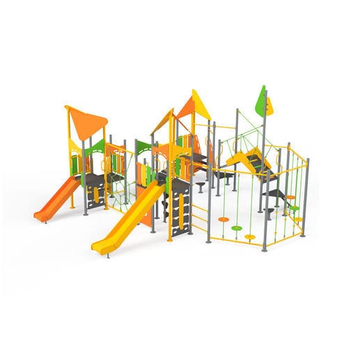 Structure de jeu pour aire de jeux - GPF05 - GOTINSHTAIN EOOD - pour espace public / en métal / en plastique