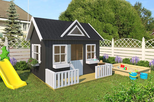 Cabane pour enfant d'extérieur - Inmedias - au sol
