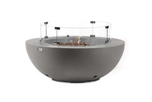 Table basse contemporaine - LUNAR BOWL - ELEMENTI - en composite ciment verre / en béton / carrée