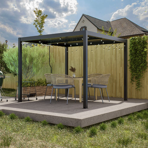Pergola autoportée - 710 - Lavia Outdoor Living Space - adossée / en aluminium extrudé / à lames orientables