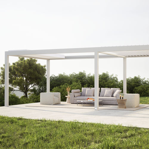 Pergola autoportée - RIPPLE - Lavia Outdoor Living Space - adossée / en aluminium / à lames orientables